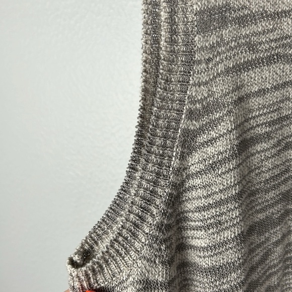 LOGO by Lori Goldstein Space Gray Dye Sweater Tank lace trim plus size 3X - Picture 6 of 9